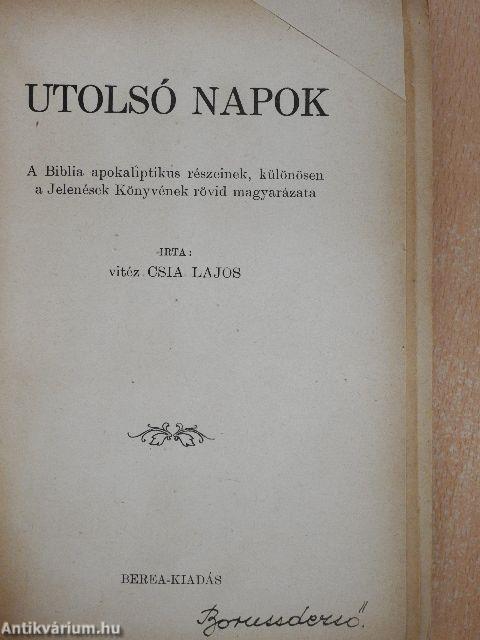 Utolsó napok