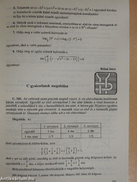 Középiskolai matematikai és fizikai lapok 1994. október