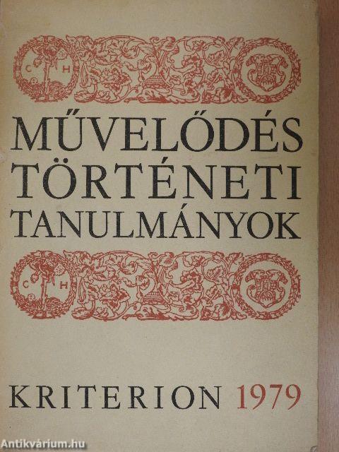 Művelődéstörténeti tanulmányok 1979