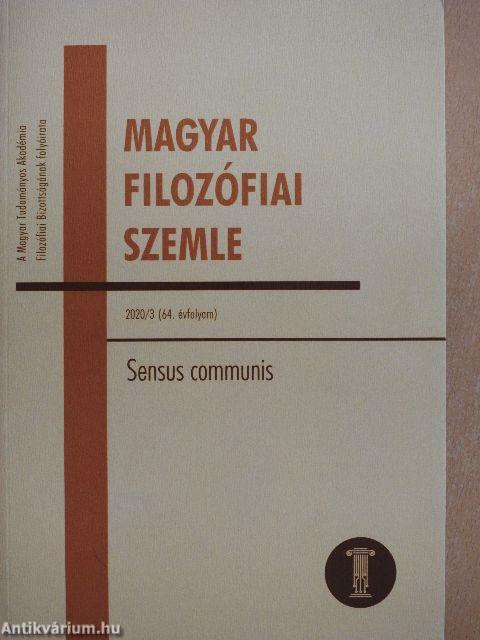 Magyar Filozófiai Szemle 2020/3.