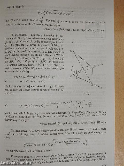 Középiskolai matematikai és fizikai lapok 1997. április