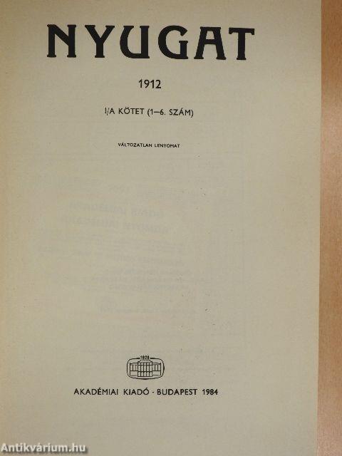 Nyugat 1912. I/A.