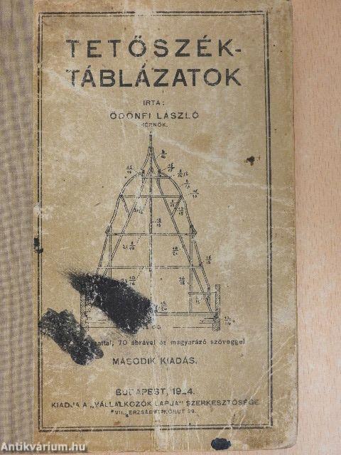Tetőszék-táblázatok