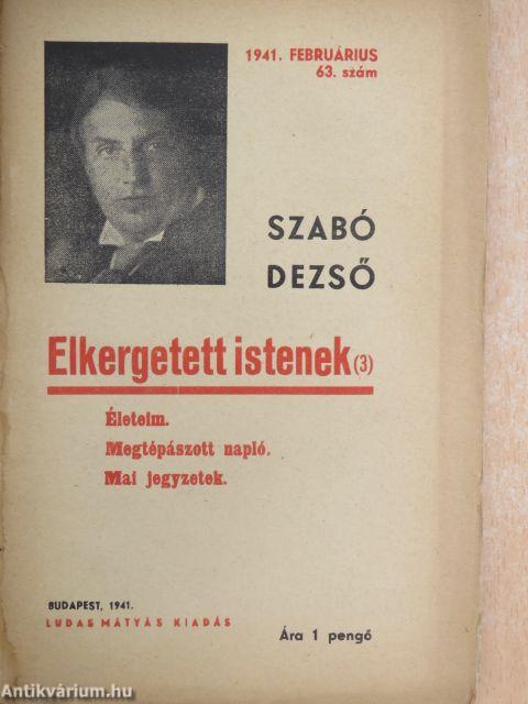 Elkergetett istenek (III.)/Életeim/Megtépászott napló/Mai jegyzetek