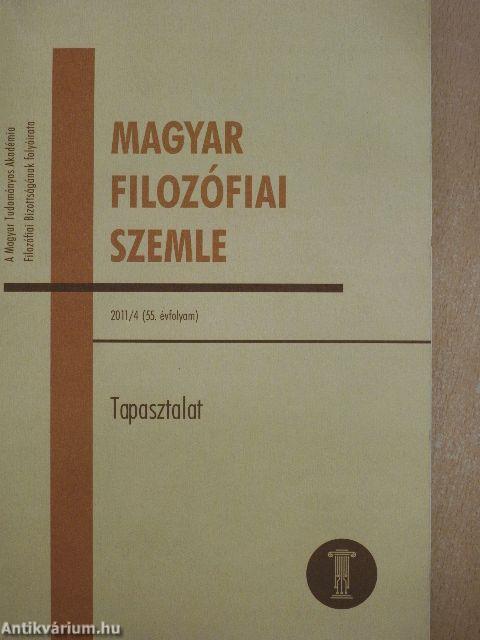 Magyar Filozófiai Szemle 2011/4