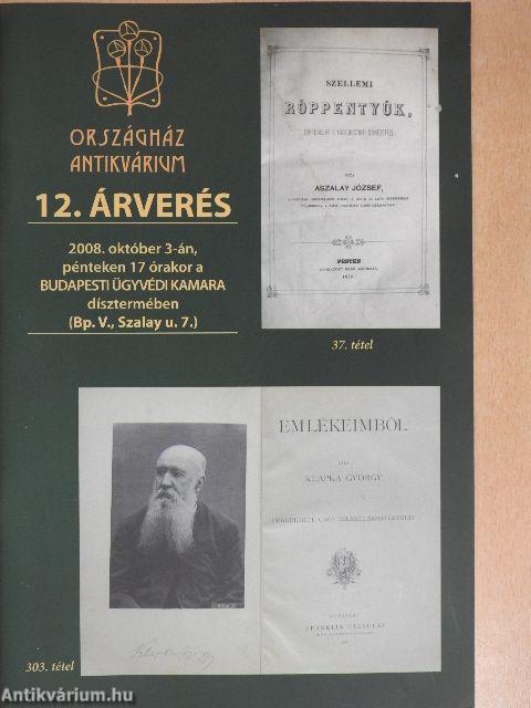 Országház Antikvárium 12. árverés