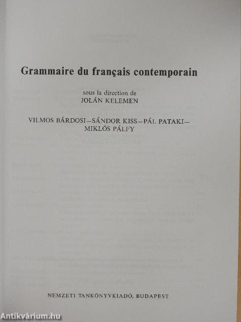 Grammaire du francais contemporain