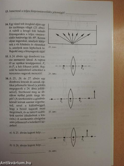 Fizika munkafüzet és feladatlap 10.