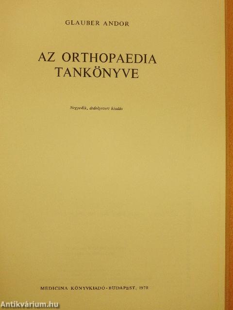 Az orthopaedia tankönyve