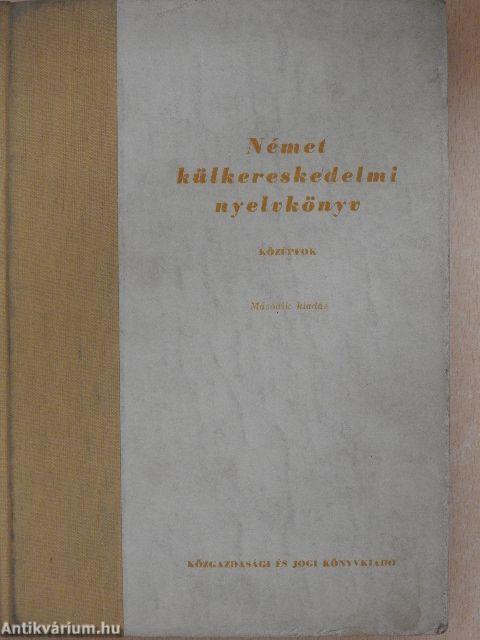 Német külkereskedelmi nyelvkönyv
