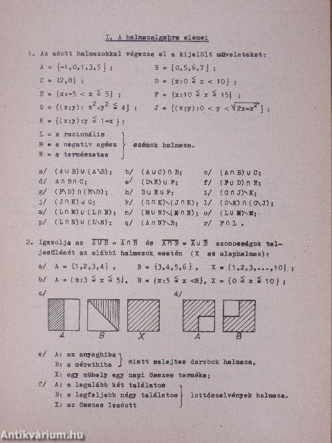 Valószinüségszámitási példatár