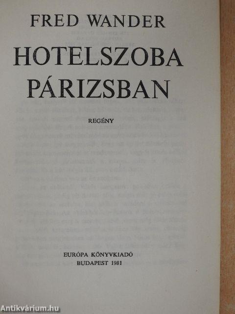 Hotelszoba Párizsban