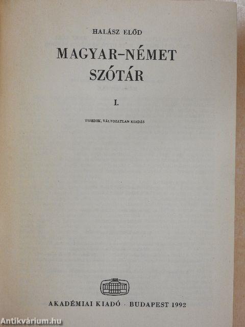 Magyar-német nagyszótár 1-2.