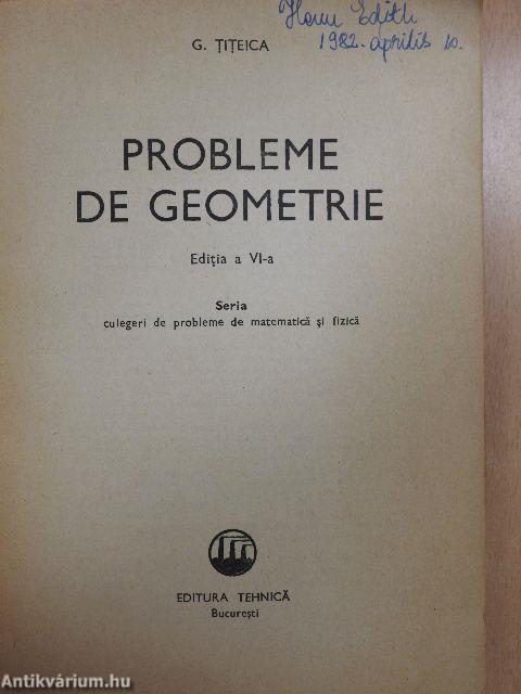 Probleme de Geometrie