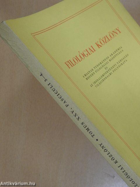 Filológiai Közlöny 1979. január-december I-II.