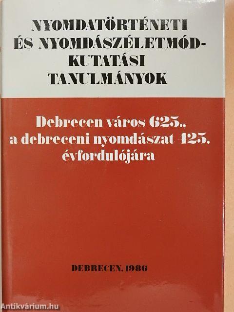 Nyomdatörténeti és nyomdászéletmód-kutatási tanulmányok