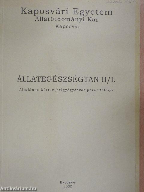 Állategészségtan II/I. 