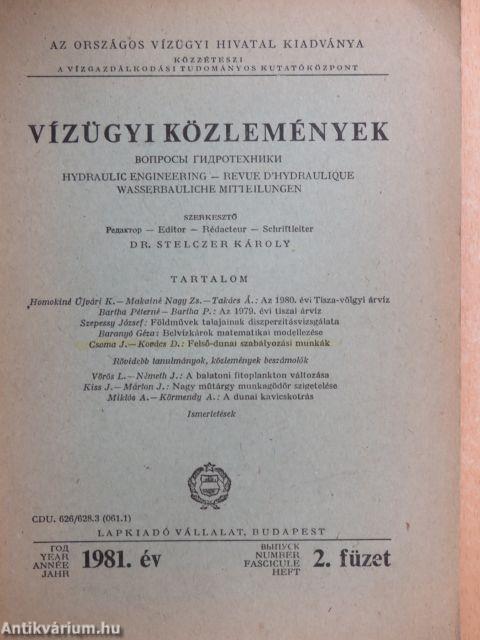 Vízügyi Közlemények 1981/2.