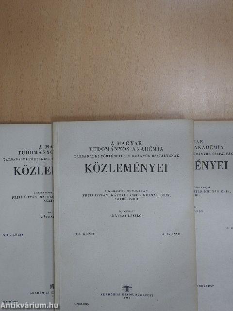 A Magyar Tudományos Akadémia Társadalmi-Történeti Tudományok Osztályának Közleményei 1964/1-4.