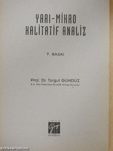 Yari-Mikro Kalitatif Analiz