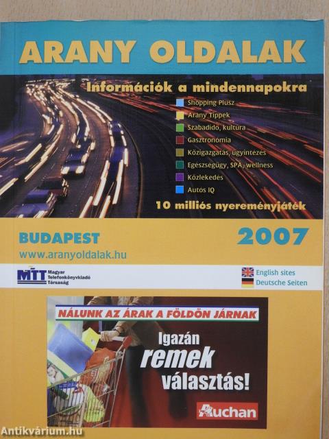 Arany Oldalak - Budapest 2007