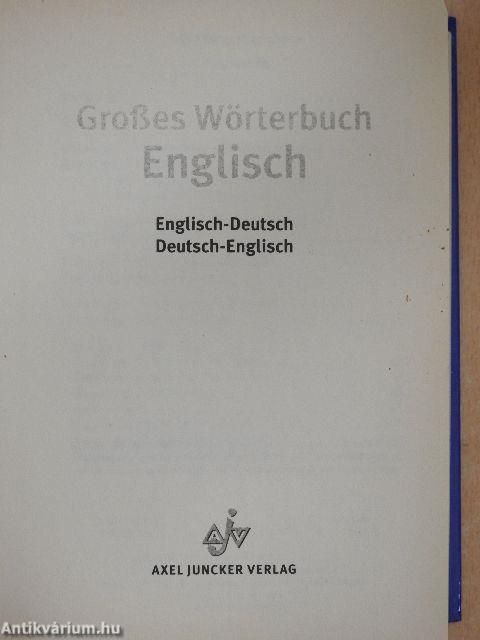 Großes Wörterbuch Englisch