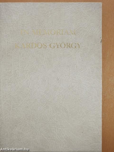 In memoriam Kardos György