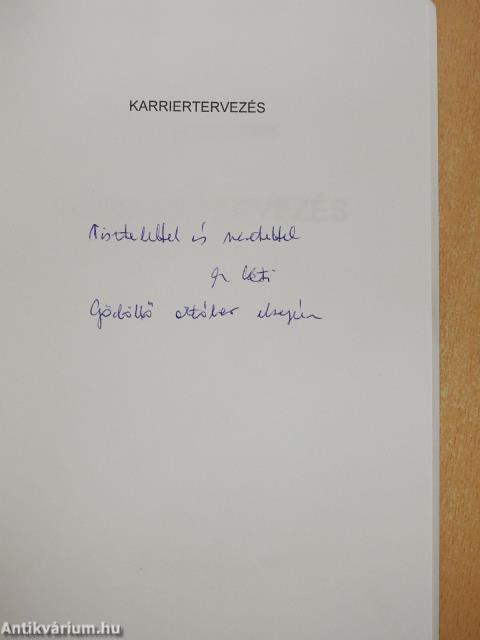 Karriertervezés (dedikált példány)