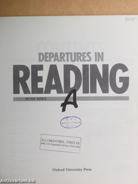 Departures in Reading A