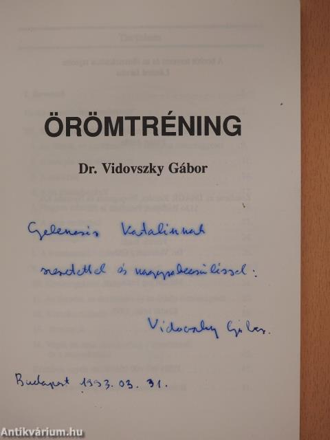 Örömtréning (dedikált példány)