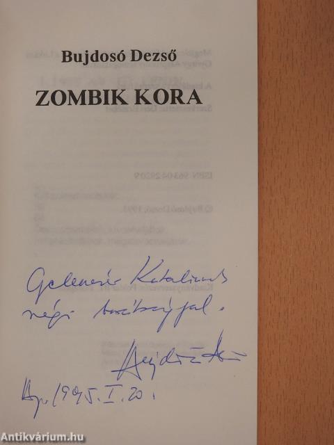 Zombik kora (dedikált példány)