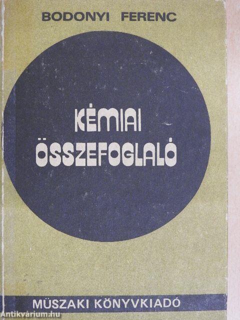 Kémiai összefoglaló