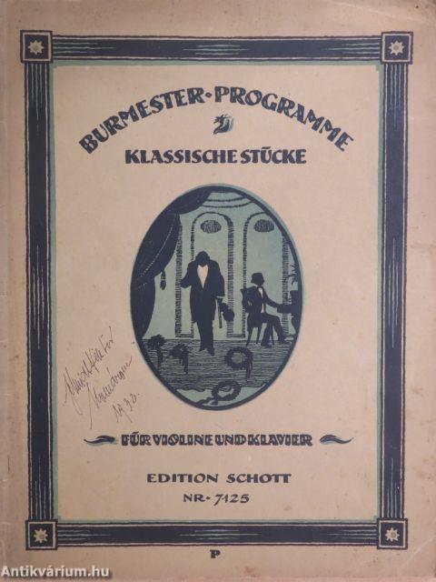 Burmester-Programme Klassische Stücke