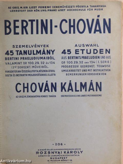 Bertini-Chován szemelvények