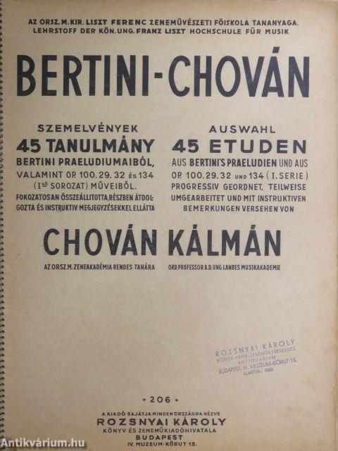 Bertini-Chován szemelvények