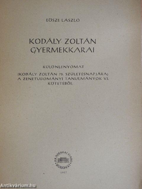 Kodály Zoltán gyermekkarai