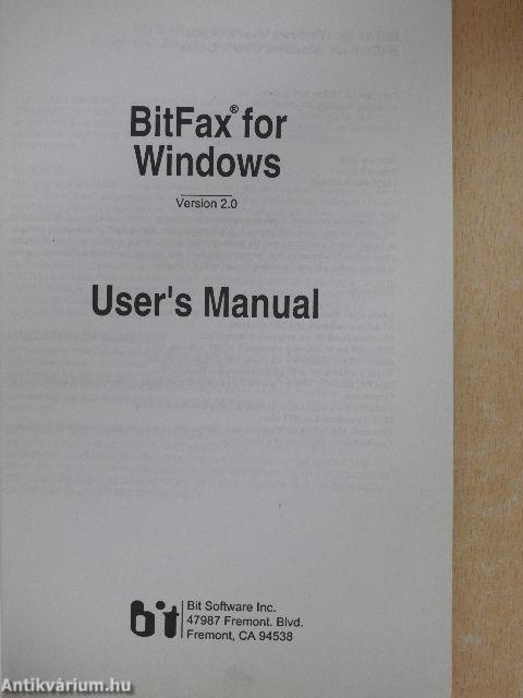 BitFax for Windows/BitCom for Windows