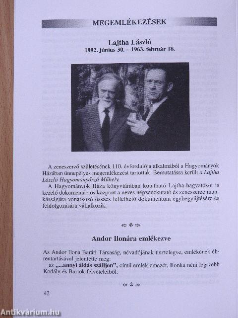 A Magyar Kodály Társaság Hírei 2002/2.