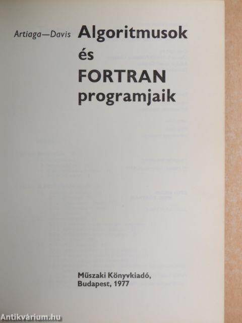 Algoritmusok és fortran programjaik