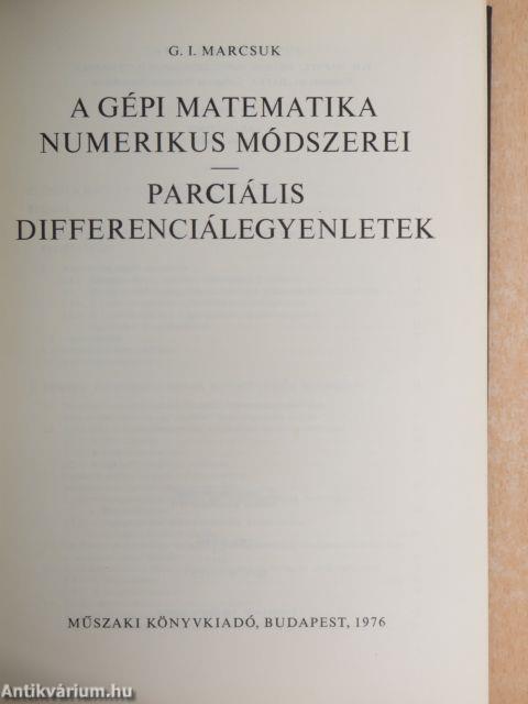 A gépi matematika numerikus módszerei