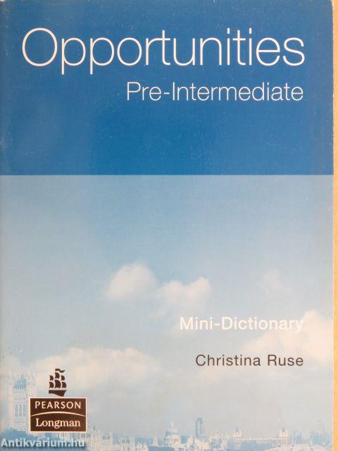 Opportunities - Pre-Intermediate - Mini-Dictionary