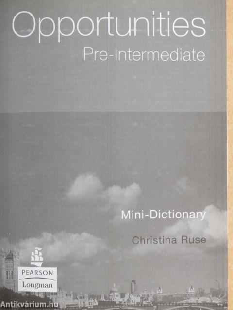 Opportunities - Pre-Intermediate - Mini-Dictionary