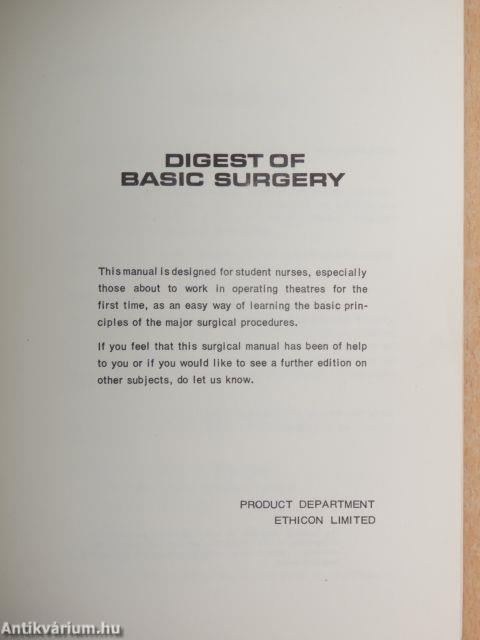 Digest of Basic Surgery