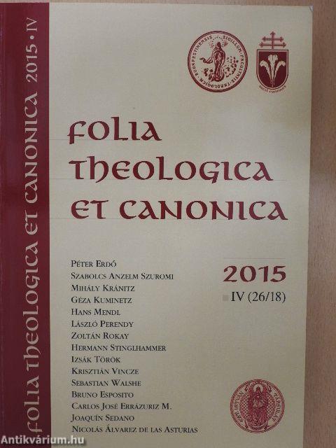 Folia Theologica et Canonica 2015