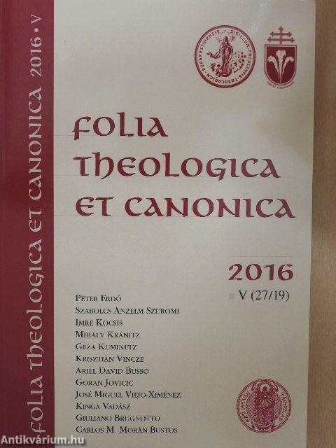 Folia Theologica et Canonica 2016