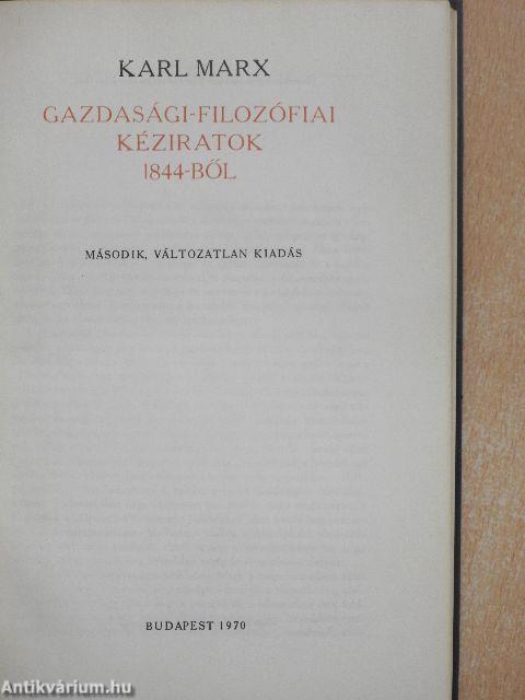 Gazdasági-filozófiai kéziratok 1844-ből