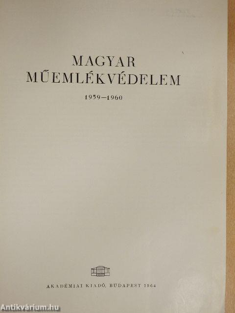 Magyar műemlékvédelem 1959-1960