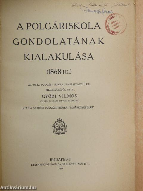 A polgáriskola gondolatának kialakulása