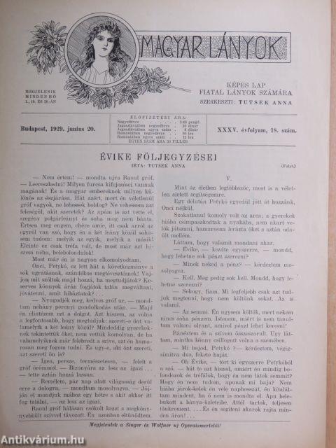 Magyar Lányok 1929. junius 20.