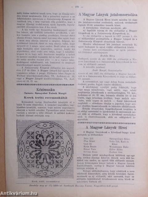 Magyar Lányok 1929. junius 10.